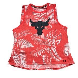 Under Armour Women's Project Rock Aloha‎ Camo Tank Top size XL Loose fit